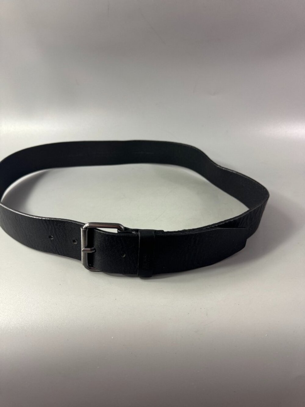 BOSS Hugo Boss Black Leather Belt, Size 34/90